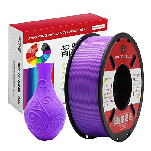 PLA 3D Drucker Filament 1.75mm 3D-Druckmaterialien für 3D Stift Druck Maßgenauigkeit +/- 0.02mm, Farbe Violett 1kg / Spule von XINGTONGZHILIAN