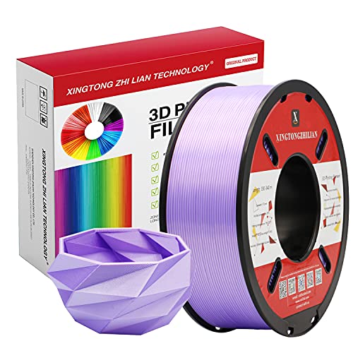 PLA 3D Drucker Filament 1.75mm 3D-Druckmaterialien für 3D Stift Druck Maßgenauigkeit +/- 0.02mm, Farbe Violett Seiden 1kg / Spule von XINGTONGZHILIAN