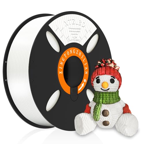 XTZL3D PLA+ flament-3d-druckmaterialien 1.75 mm Weiß PLA+ Multi -Colored 3D Drucker Filament Maßgenauigkeit +/- 0.02mm, 1KG Spule (2.2 LBS) Super Speedy PLA Filament für High Speed Drucker von XINGTONGZHILIAN