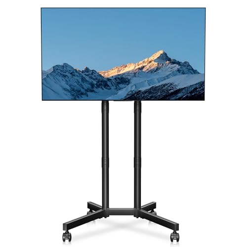XINLEI TV Ständer, Rollen TV Wagen für 32-75 Zoll Flat Curved Panel TVs bis zu 40kg, Höhenverstellbar TV Rollwagen, max VESA 600x400 XINLEI TV Ständer, Rollen TV Wagen für 32-75 Zoll Flat Curved Panel TVs bis zu 40kg, Höhenverstellbar TV Rollwagen, max VESA 600x400 von XINLEI