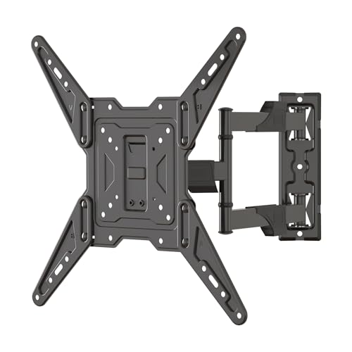 XINLEI TV-Wandhalterung Schwenkbar Neigbar, Fernseher Wandhalterung Ausziehbar für 26-55 Zoll Flach&Curved LED/LCD/OLED Fernseher bis zu 31.5Kg, Max VESA 600x400mm, Universelle Kompatibilität von XINLEI