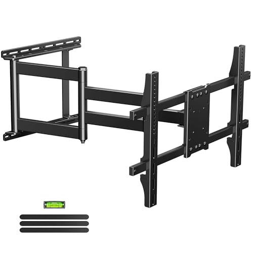 XINLEI Vollbewegliche TV-Wandhalterung für die meisten 81,3–190,5 cm (32-75 Zoll) flachen, gebogenen Fernsehern, Wandhalterung mit zwei Gelenkarmen, neigbar, waagerecht, max. VESA 600 × 400 mm, hält von XINLEI