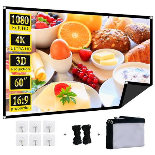 Foldable 60in Projector Screen, XINLEMY 4K 16:9 HD Portable Anti-Crease Projection Movie Screen Double-Sided Cinema Screen for Home Theater Backyard Indoor and Outdoor Foldable 60in Projector Screen, XINLEMY 4K 16:9 HD Portable Anti-Crease Projection Movie Screen Double-Sided Cinema Screen for Home Theater Backyard Indoor and Outdoor von XINLEMY