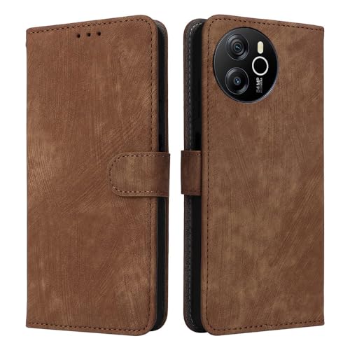 XINNI Handyhülle für Blackview Shark 8, RFID Protect PU/TPU Klappetui Schutzhülle Flip Magnetisch Telefonhülle, Braun von XINNI