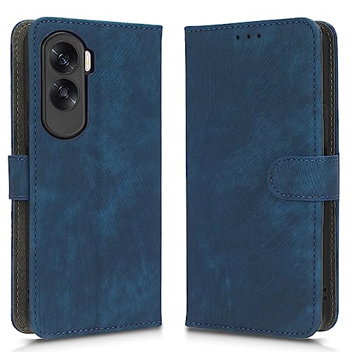 XINNI Handyhülle für Honor 90 Lite 5G, RFID Protect PU/TPU Klappetui Schutzhülle Flip Magnetisch Telefonhülle, Blau von XINNI