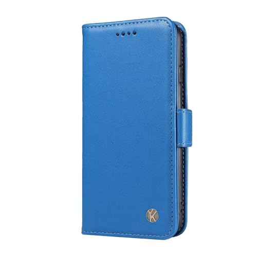XINNI Handyhülle für Samsung Galaxy Note 10/Note 10 5G Hülle, Einfach Klappetui Stoßfeste Schutzhülle Flip Magnetisch Telefonhülle, Himmelblau von XINNI