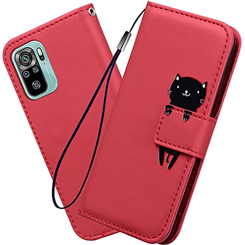 XINNI Handyhülle für Xiaomi Redmi Note 10/Redmi Note 10S Hülle, PU/TPU Retro Klappetui Stoßfeste Schutzhülle Flip Magnetisch Telefonhülle Case Cover, Rot XINNI Handyhülle für Xiaomi Redmi Note 10/Redmi Note 10S Hülle, PU/TPU Retro Klappetui Stoßfeste Schutzhülle Flip Magnetisch Telefonhülle Case Cover, Rot von XINNI