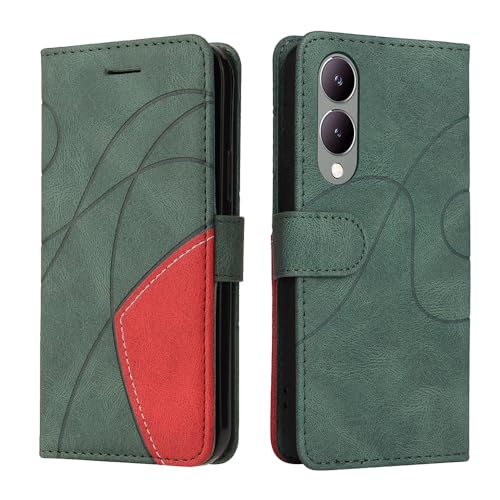 XINNI Handyhülle für vivo Y17s Hülle, PU/TPU Retro Klappetui Stoßfeste Schutzhülle Flip Magnetisch Telefonhülle, Grün XINNI Handyhülle für vivo Y17s Hülle, PU/TPU Retro Klappetui Stoßfeste Schutzhülle Flip Magnetisch Telefonhülle, Grün von XINNI