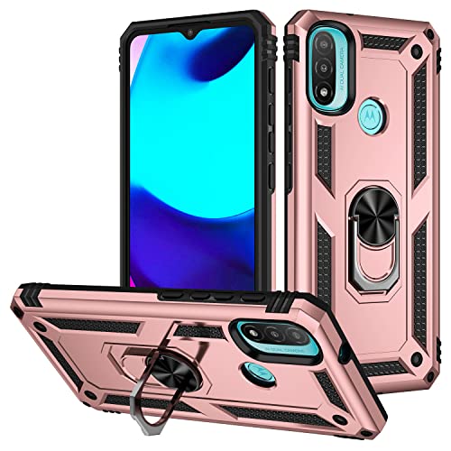 XINNI Hülle für Motorola Moto E20/E30/E40 Handyhülle, Militär Hybride PC + TPU 2-in-1 Rüstung Schützende Rückseite Abdeckung mit Halterung, Roségold XINNI Hülle für Motorola Moto E20/E30/E40 Handyhülle, Militär Hybride PC + TPU 2-in-1 Rüstung Schützende Rückseite Abdeckung mit Halterung, Roségold von XINNI
