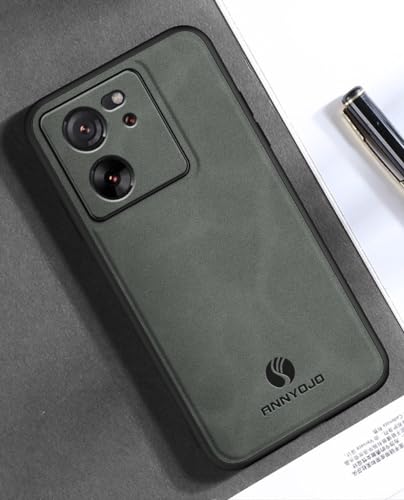 XINNI Hülle für Xiaomi 13T Pro/Xiaomi 13T, Matte Schaf Haut Leder Stoßfest Schützende Einfache Rückseite Abdeckung Case, Grau von XINNI