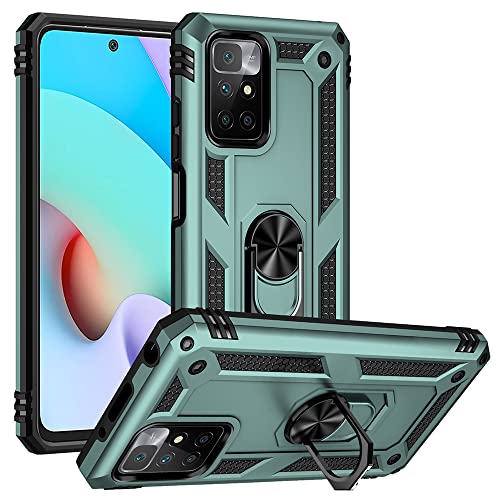 XINNI Hülle für Xiaomi Redmi 10 2022 Handyhülle, Militär Hybride PC + TPU 2-in-1 Rüstung Schützende Rückseite Abdeckung mit Halterung, Grün XINNI Hülle für Xiaomi Redmi 10 2022 Handyhülle, Militär Hybride PC + TPU 2-in-1 Rüstung Schützende Rückseite Abdeckung mit Halterung, Grün von XINNI