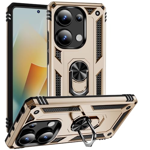 XINNI Hülle für Xiaomi Redmi Note 13 Pro 4G Handyhülle, Militär Hybride PC + TPU 2-in-1 Rüstung Schützende Rückseite Abdeckung mit Halterung, Gold XINNI Hülle für Xiaomi Redmi Note 13 Pro 4G Handyhülle, Militär Hybride PC + TPU 2-in-1 Rüstung Schützende Rückseite Abdeckung mit Halterung, Gold von XINNI