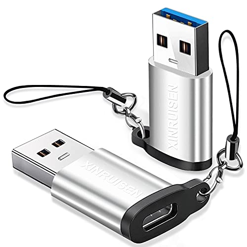 XINRUISEN USB C Buchse auf USB A Stecker Adapter 2-Stück,Typ C Ladegerät Ladekabel Ladeadapter für iPhone 11 12 13 14 Mini Pro Max XR SE 2020, Samsung Galaxy 21 S20 S21 Plus Ultra FE MacBook Pro XINRUISEN USB C Buchse auf USB A Stecker Adapter 2-Stück,Typ C Ladegerät Ladekabel Ladeadapter für iPhone 11 12 13 14 Mini Pro Max XR SE 2020, Samsung Galaxy 21 S20 S21 Plus Ultra FE MacBook Pro von XINRUISEN