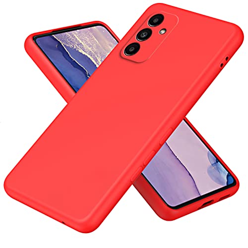 XINYEXIN Flüssige Silikon Hülle für Samsung Galaxy A14 4G/5G, Ganzkörperschutz Handyhülle mit Mikrofaser Futter, Ultradünn Stoßfeste Kratzfeste Schutzhülle - Rot von XINYEXIN