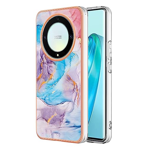 XINYEXIN Handyhülle für Honor Magic 5 Lite 5G / Magic5 Lite 5G Hülle Mädchen Glitzer Bunt Marmor Muster Design Robust TPU Silikon Stoßfest Schutzhülle - 1 von XINYEXIN