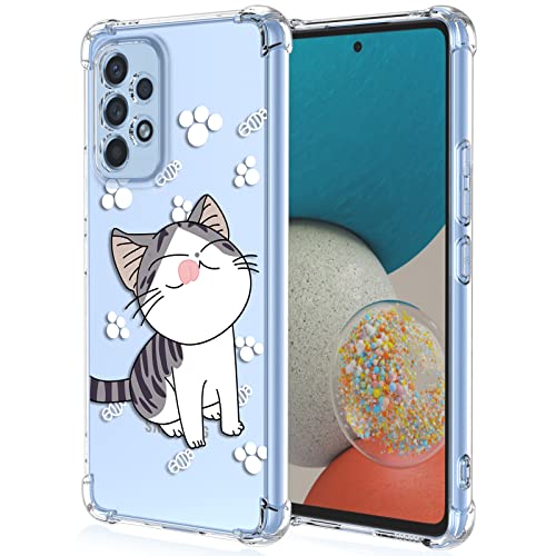 XINYEXIN Handyhülle für Samsung Galaxy A33 5G Hülle Süße Katze Cartoon Muster Design Mode Ultra Dünn Transparent Schutzhülle Stoßfest TPU Bumper Clear Case - Cat von XINYEXIN