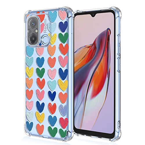 XINYEXIN Handyhülle für Xiaomi Redmi 12C Hülle Frau Mädchen Love Muster Design Mode Ultra Dünn Transparent Schutzhülle Stoßfest TPU Bumper Clear Case - Love von XINYEXIN