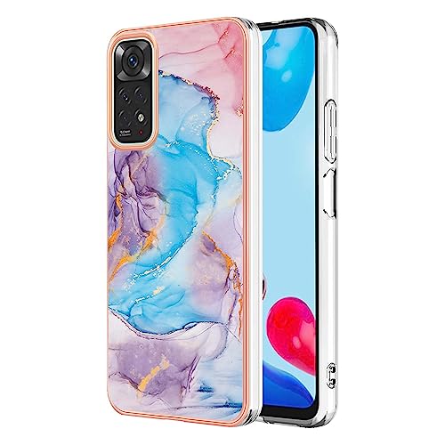 XINYEXIN Handyhülle für Xiaomi Redmi Note 11 4G / Redmi Note 11s 4G Hülle Mädchen Glitzer Bunt Marmor Muster Design Robust TPU Silikon Stoßfest Schutzhülle - 1 von XINYEXIN