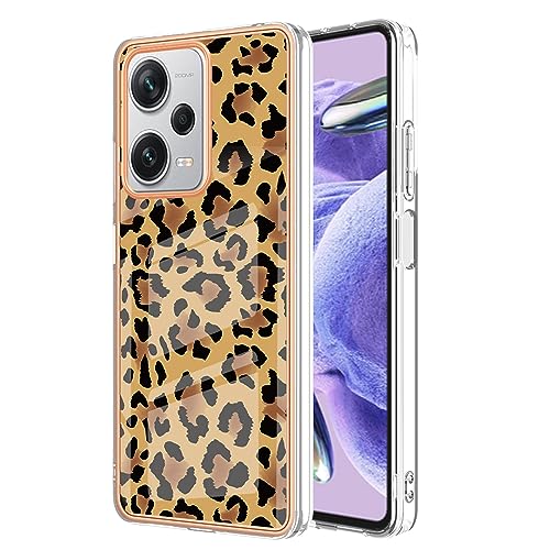 XINYEXIN Handyhülle für Xiaomi Redmi Note 12 Pro Plus 5G (12 Pro+ 5G) Hülle mit Muster Design TPU Silikon Stoßfest Kratzfest Schutzhülle Robust Case Backcover - Leopard von XINYEXIN