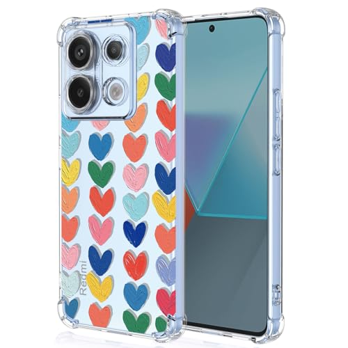 XINYEXIN Handyhülle für Xiaomi Redmi Note 13 5G Hülle Frau Mädchen Love Muster Design Mode Ultra Dünn Transparent Schutzhülle Stoßfest TPU Bumper Clear Case - Love von XINYEXIN