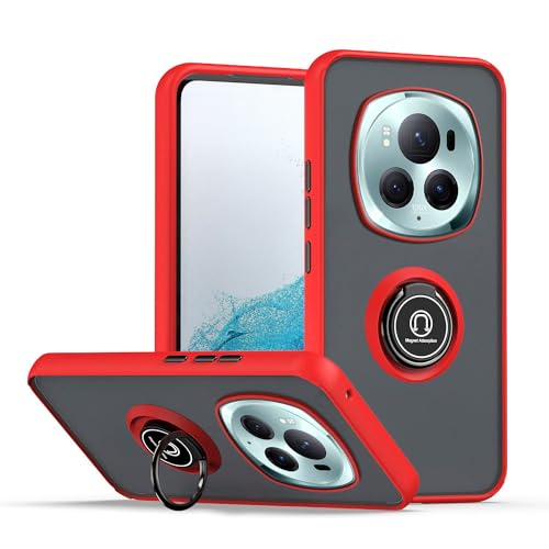 XINYEXIN Hülle für Honor Magic 6 Pro mit Ring Stnad Stoßfest Handyhülle Anti-Scratch Durchscheinend PC Back + Soft TPU Bumper Case Cover - Rot XINYEXIN Hülle für Honor Magic 6 Pro mit Ring Stnad Stoßfest Handyhülle Anti-Scratch Durchscheinend PC Back + Soft TPU Bumper Case Cover - Rot von XINYEXIN