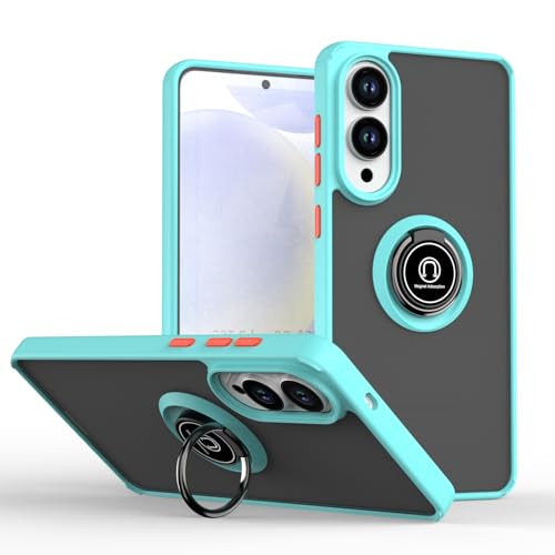 XINYEXIN Hülle für Xiaomi Poco M7 Pro 5G mit Ring Stnad Stoßfest Handyhülle Anti-Scratch Durchscheinend Matt PC Back + Soft TPU Bumper Case Cover - Himmelblau von XINYEXIN