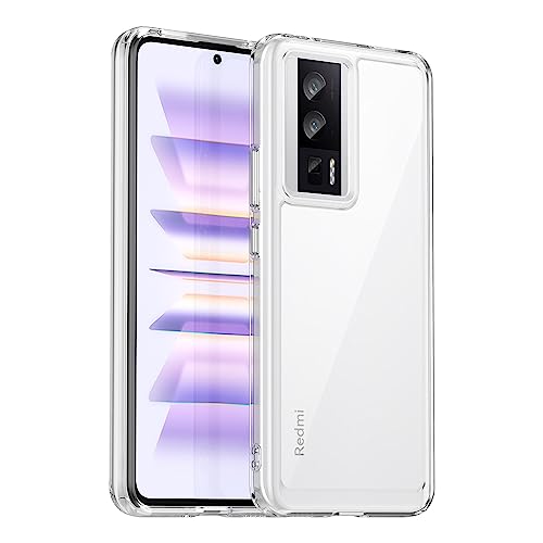 XINYEXIN Schutzhülle für Xiaomi Poco F5 Pro 5G Hülle Transparent Stoßfest Kratzfest Handyhülle, Anti Yellow Silikon TPU Crystal Clear Case - Transparent von XINYEXIN