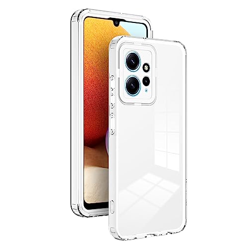 XINYEXIN Transparente Hülle für Xiaomi Redmi Note 12 4G, Farbigem Rand Handyhülle, TPU+PC Stoßstange Stoßfeste Kratzfeste Schutzhülle Crystal Clear Case Cover - Weiß von XINYEXIN