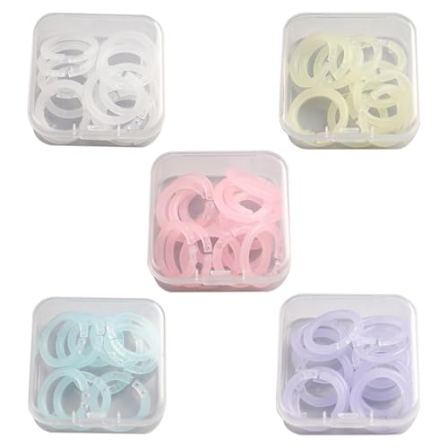 Bunte Binderinge, 15 mm, abnehmbare Binderinge, Buchringe für Notizkarten, Notizbücher, Notizbücher, Tagebuch, 100 Stück Bunte Binderinge, 15 mm, abnehmbare Binderinge, Buchringe für Notizkarten, Notizbücher, Notizbücher, Tagebuch, 100 Stück von XINYIN