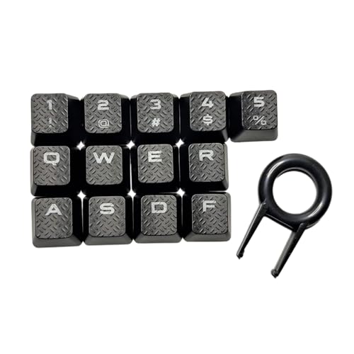 Ergonomische mechanische Tastatur-Tastenkappen mit Hintergrundbeleuchtung, strukturierte Oberfläche, für K70, RGBK70, K95, K90, K65, verbesserte Steuerung, 13 Stück Ergonomische mechanische Tastatur-Tastenkappen mit Hintergrundbeleuchtung, strukturierte Oberfläche, für K70, RGBK70, K95, K90, K65, verbesserte Steuerung, 13 Stück von XINYIN