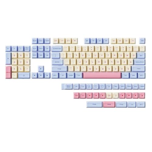 XINYIN 132 Tasten PBT Baumwolle Zucker Mechanische Tastaturen mit Unterbett Tönung Set Kappen Tasten Profil XDA Schalter ForMX Tasten Mechanische Tastatur Sammlung Tasten von XINYIN