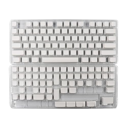 XINYIN 134 Stück Minimalistische Tasten mit Stil XDA Höhe PBT DyeSub benutzerdefinierte Tasten für mechanische Tastatur PBT-Tasten Minimalistische Tasten Weiße Tasten Ersatz 134pcs von XINYIN