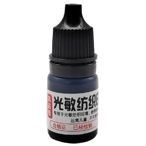 XINYIN 5 Ml Lichtempfindliches Textildrucköl Wasserfeste Tinte Namensstempel Für Kinder Kleidung Für Baumwolle Und Leinen Geschenktüten Nachfülltinte Für Textiltinte von XINYIN