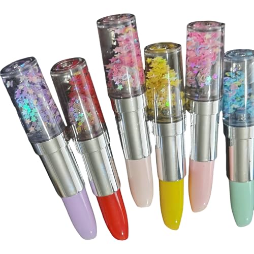 XINYIN 6 Stück 0,5 mm Gel-Tintenstift, Lippenstift-Form, neutraler Stift, schöner Gelstift, Neuheit, Stift, Schule, Bürobedarf XINYIN 6 Stück 0,5 mm Gel-Tintenstift, Lippenstift-Form, neutraler Stift, schöner Gelstift, Neuheit, Stift, Schule, Bürobedarf von XINYIN