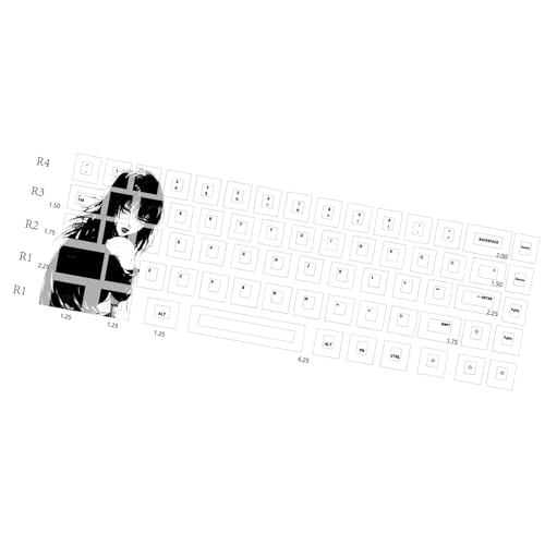 XINYIN 68-Tastenkappen-Set für mechanische Tastaturen, Originalhöhe, anpassbare Tastenkappe für FIRE68 MU68 61/64/68 Tastenkappen XINYIN 68-Tastenkappen-Set für mechanische Tastaturen, Originalhöhe, anpassbare Tastenkappe für FIRE68 MU68 61/64/68 Tastenkappen von XINYIN