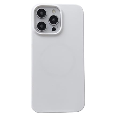 XINYUEST Liquid Silicone Case for iPhone 16 Pro Max, Magnetic Mobile Phone Case Support Wireless Charging Ultra Thin Shockproof Mobile Phone Case,Grey,16 Pro Max von XINYUEST