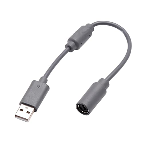 Breakaway USB-Kabel, Ersatz-Dongle für Microsoft Xbox 360 kabelgebundene Controller, Grau von XINYUXUANXUAN