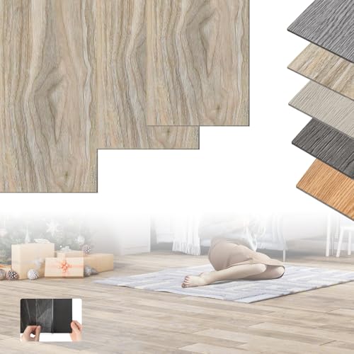 XINZI PVC Bodenbelag Vinylboden Selbstklebend, 36 Vinyl Fliesen Klebefliesen Boden, 5,02m² Holz-Effekt Klebefliesen, Verschleißfest Wasserfest für Küche Wohnzimmer Balkon (Eiche Gewaschen) von XINZI