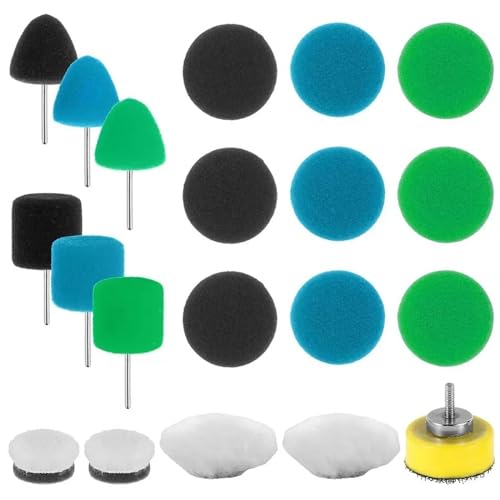 25mm Polierschwämme Pads, 20 Stück Polierpad Schwämme, Polieraufsatz Akkuschrauber Auto für Exzenter Poliermaschine Schleifmaschine zum Polieren,Schleifen,Wachsen 25mm Polierschwämme Pads, 20 Stück Polierpad Schwämme, Polieraufsatz Akkuschrauber Auto für Exzenter Poliermaschine Schleifmaschine zum Polieren,Schleifen,Wachsen von XIONGXIAOZHI