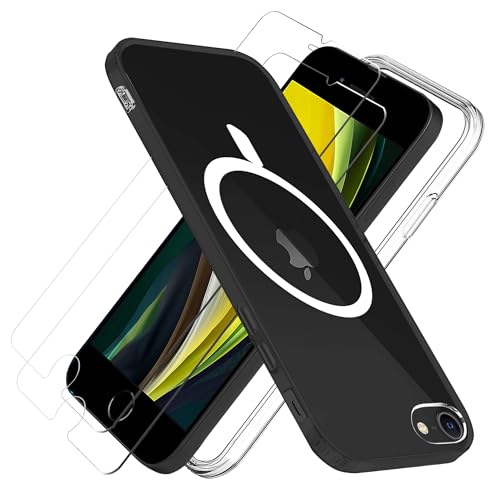 Für iPhone SE 2022 2020/7 8 Hülle Magnetisch Kompatibel mit Magsafe,iPhone SE Handy Schutzhülle Und Schutzfolie-2 Stück,Handyhülle,Weiche Case Anti-Kratzer Stoßfest Durchsichtig,4.7 Zoll Transparent Für iPhone SE 2022 2020/7 8 Hülle Magnetisch Kompatibel mit Magsafe,iPhone SE Handy Schutzhülle Und Schutzfolie-2 Stück,Handyhülle,Weiche Case Anti-Kratzer Stoßfest Durchsichtig,4.7 Zoll Transparent von XIQUTOA