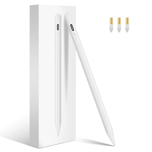 Stylus Stift für iPad (2018-2023) Mit Palm Rejection & Schnellladung, Stylus Pencil Kompatibel mit Apple iPad 10/9/8/7/6th, iPad Air 5/4/3th, iPad Mini 6/5, iPad Pro 11''/12,9'' von XIRON