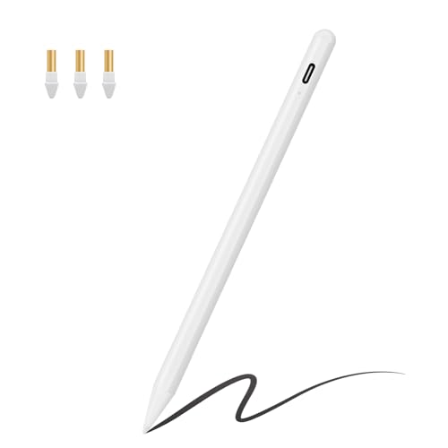 Stylus Stift für iPad (2018-2023) Mit Palm Rejection & Schnellladung, Stylus Pencil Kompatibel mit Apple iPad 10/9/8/7/6th, iPad Air 5/4/3th, iPad Mini 6/5, iPad Pro 11''/12,9'' von XIRON