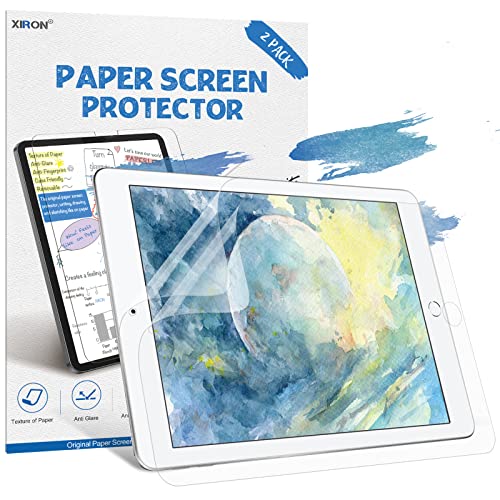 XIRON 2 Stück Papier Schutzfolie für iPad 9./8./7.Generation 10.2 Zoll (2019/2020/2021), Matte Papier folie Displayschutz Blendfreiem zum Zeichnen, Schreibe wie auf Papier von XIRON