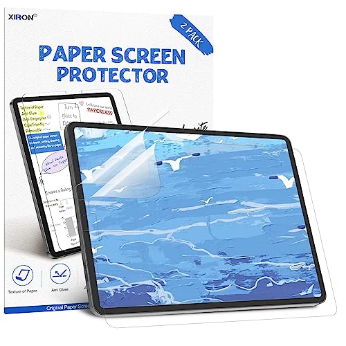 XIRON 2 Stück Papier Schutzfolie für iPad Air 5. Generation 2022, iPad Pro 11 Zoll 2022/2021/2020 und iPad Air 4 2020, Matte PET Folie Blendfreiem zum Zeichnen, Schreibe wie auf Papier von XIRON