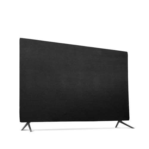 XIRUIFI Staubschutz für 109,2 cm / 124,5 cm / 139,7 cm (43 Zoll) große LCD-Fernseher (weich, elastisch, zum Aufhängen, kratzfest, spritzwassergeschützt) Schwarz von XIRUIFI