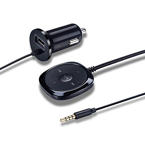 XISEDO Bluetooth Auto 3.5mm AUX Stereo-Audio Empfänger-Adapter mit Universal-Autoladegerät DC 5V/2.1A Unterstützt Freisprechanruf und Bluetooth Musics für Mobiltelefone, MP3, Tablet und Andere Geräte XISEDO Bluetooth Auto 3.5mm AUX Stereo-Audio Empfänger-Adapter mit Universal-Autoladegerät DC 5V/2.1A Unterstützt Freisprechanruf und Bluetooth Musics für Mobiltelefone, MP3, Tablet und Andere Geräte von XISEDO