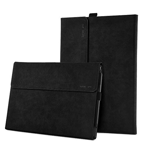 XISICIAO Schutzhülle für Surface Pro 4/5/6 mit Stylus-Halterung, mehrere Winkel, Polyester, schlankes Design, kompatibel mit Tastatur inky Surface Pro 7 von XISICIAO