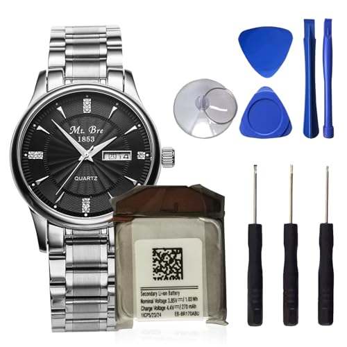 XITAIAN 3.85V 1.03Wh 270mAh EB-BR170ABU Ersatz der Batterie Kompatibel mit Samsung Galaxy Watch Gear S4 42 mm SM-R810 SM-R815 EB-BR810ABU mit Toolkit von XITAIAN