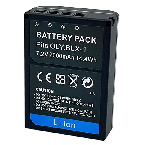 XITAIAN BLX-1 BLX1 Ersatz Camcorder Akku für Olympus OM-1 OM1 Micro SLR Camera OM System (7.2V 2000mAh 14.4Wh) von XITAIAN