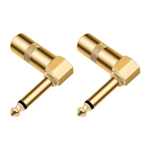 Lötstecker, 6,35 mm (1/4 Zoll) Stecker, Schallstecker, Schweißstecker, für Gitarren- und Mikrofonkabel, 2 Stück von XITEA